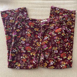 Urban Outfitters Floral Corduroy Pants